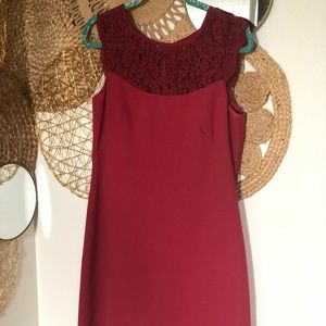 White House | Black Market Deep Red Dress